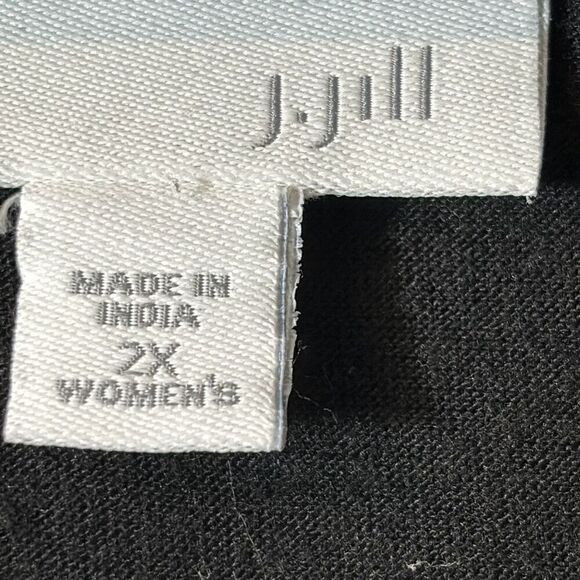 J. Jill black scattered daisy print with embroidery sleeveless maxi dress 2X - Picture 10 of 12